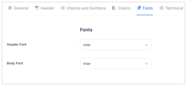 Rapporteer Lettertypen